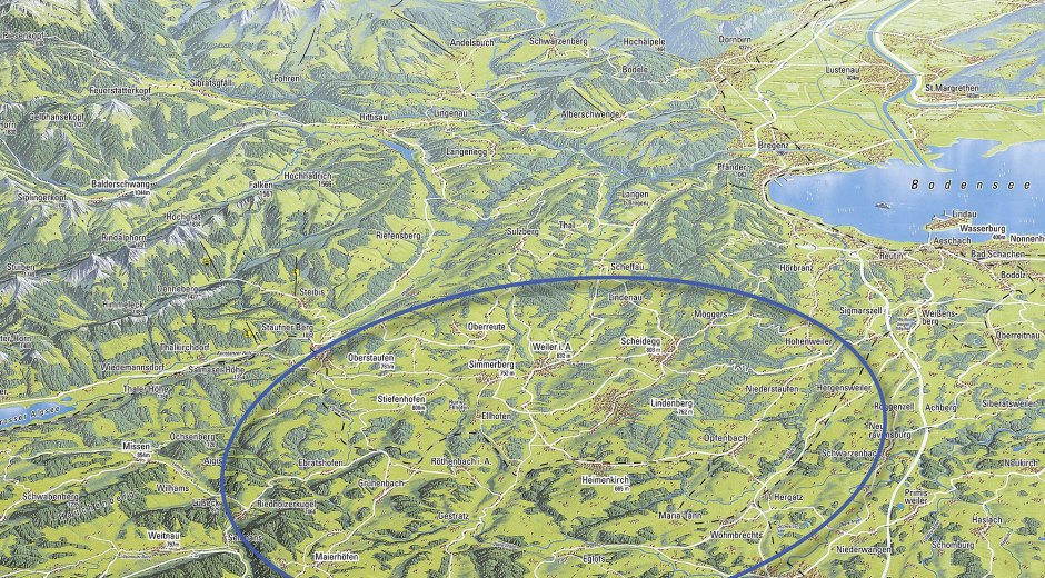 Übersichtskarte Westallgäu in 4 zu 3 Übersichtskarte Westallgäu in 4 zu 3
