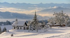 Hubertuskapelle in Forst im Winter © Landkreis Lindau (Bodensee)