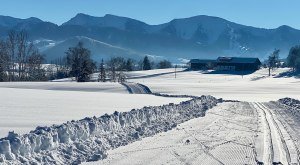 Langlaufen in Stiefenhofen mit Blick auf den Hochgrat