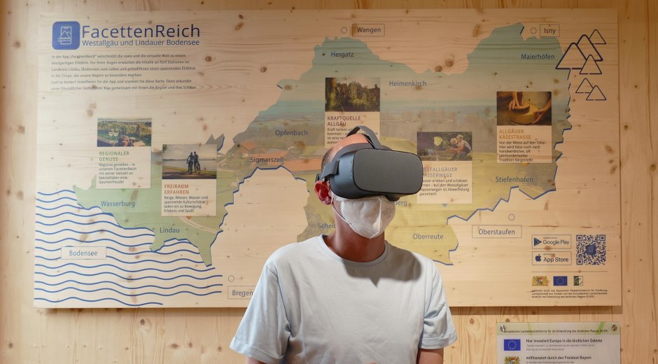 VR-Brille im Landkreis Pavillon auf der Gartenschau VR-Brille im Landkreis Pavillon auf der Gartenschau