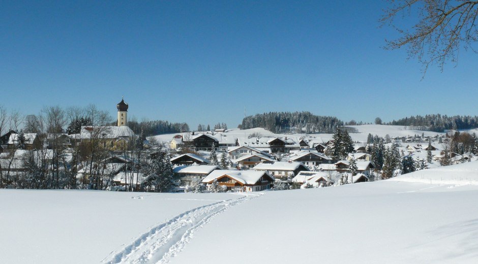 Oberreute Winter Ortsansicht