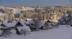 Blick auf Scheidegg vom Höhenweg im Winter © Landkreis Lindau (Bodensee)