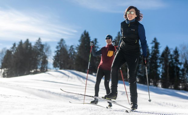 Gespurte Langlaufloipen im Westallgäu