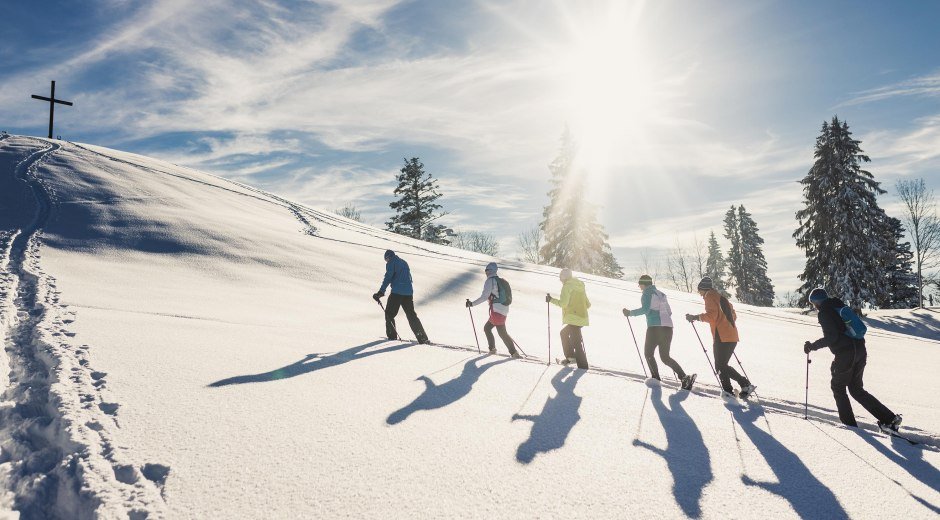 Winterliche Schneeschuhwanderung © Frederick Sams, Landkreis Lindau (Bodensee)