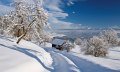 Winterlandschaft im Westallgäu mit Ausblick