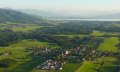 Gemeinde Hergensweiler im Westallg&auml;u Panorama mit Blick auf den Bodensee