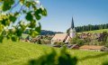 Blick auf Stiefenhofen mit Kirche