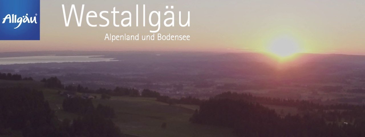 Sonnenuntergang vom skywalk allgäu in Scheidegg aus gesehen