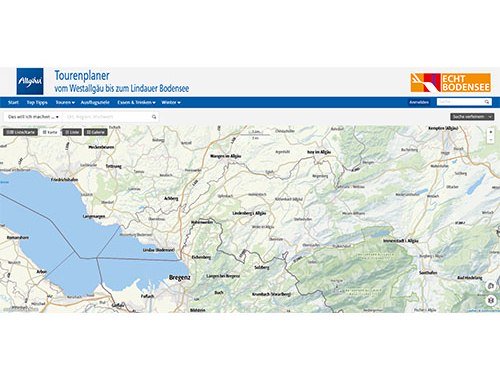 Tourenplaner für Alpstein Kartenausschnitt Tourenplaner für Alpstein Kartenausschnitt