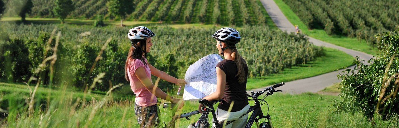 Radfahren auf den Fahrradwegen im Allgäu