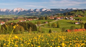 Zauber einer Landschaft mit sanft geschwungenen H&uuml;geln und lieblichen T&auml;lern - das Westallg&auml;u!
