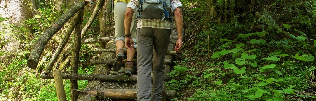 Wanderer auf den Wanderwegen im Westallgäu