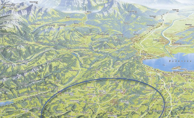 Karte Westallg&auml;u &copy; Landratsamt Lindau (Bodensee)