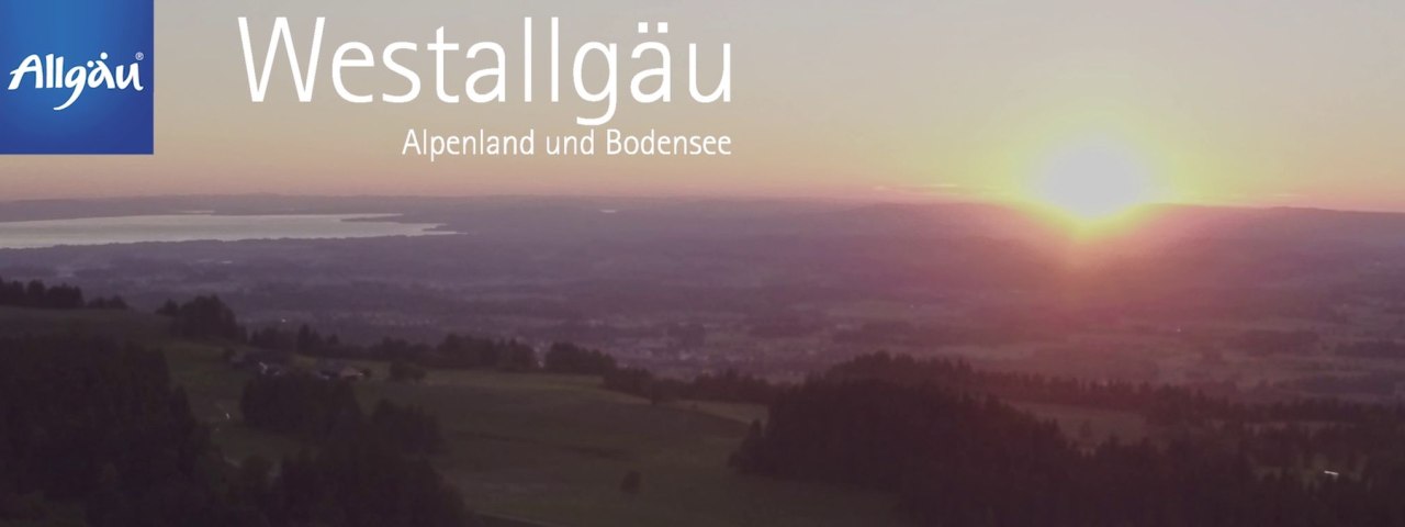 Sonnenuntergang vom skywalk allg&auml;u in Scheidegg aus gesehen