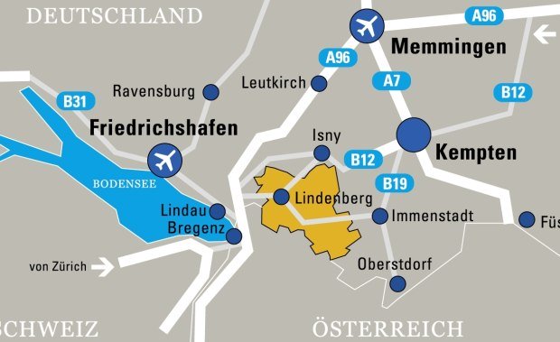 Bild für die Anreise ins Westallgäu Bild für die Anreise ins Westallgäu